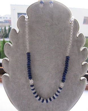 SET- JAD ALBASTRU SI CRISTAL
