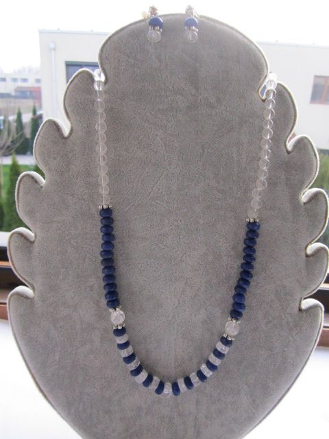 SET- JAD ALBASTRU SI CRISTAL