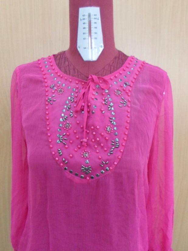 bluza pink silk