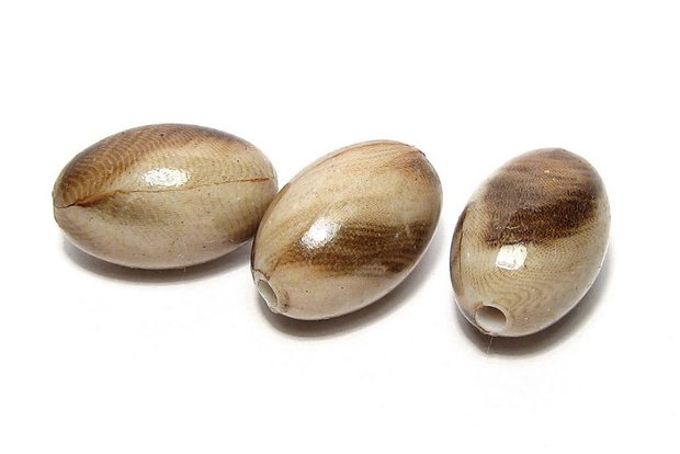 Margele din acril, imitatie lemn, 20x14 mm