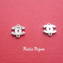 Link din argint rodiat simbol Coco Chanel aprox 1x10x8.5 mm