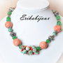 Colier  peach coral