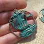 1b pandantiv vapor cu patina verdi gris 43x38mm (CPLAK 028)