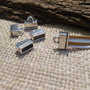 Capat snur argintiu, plat dreptunghiular 12x11mm(SALAK 187)