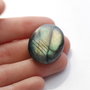 Cabochon Labradorit Oval flashy  verde galbui - OVL009
