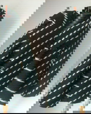 PARDESIU STOFA LANA FIARTA NEGRU ALB