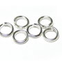 Zale metalice simple, argintii, 6x1.5 mm