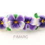 Clama cu panselute- accesoriu pentru par