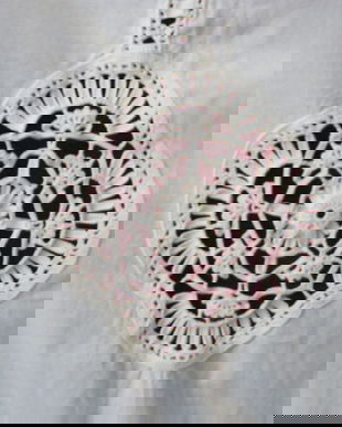 Set 2 draperii cu dantela