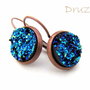 Cercei cupru&druzy BLUE