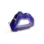Conector cu agata druzy  albastru ultramarin  violaceu intens