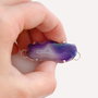 Conector cu agata  druzy mov  in rama argintata