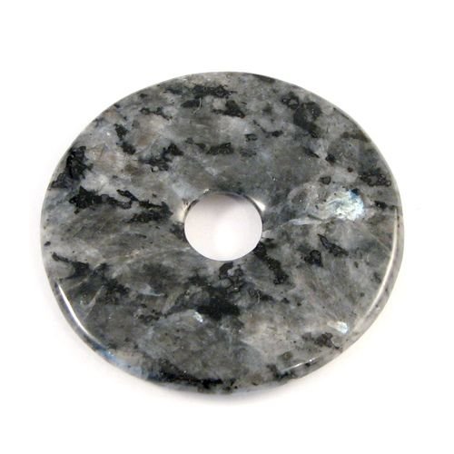 6630 - Pandantiv, donut / inel, larvikite, 49x6mm