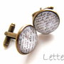 Butoni camasa cu print-unisex LETTERS