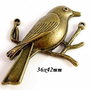 6683 - Pandantiv, pasare, aliaj metalic bronz