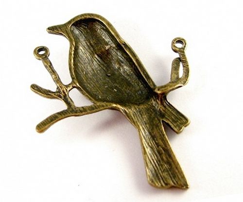 6683 - Pandantiv, pasare, aliaj metalic bronz