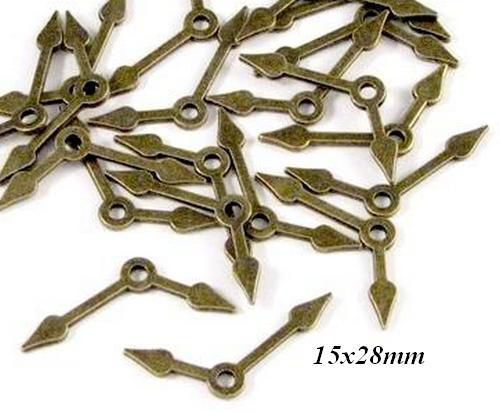 6659 - (20b) Charms / accesoriu, aratator / limba ceas, steampunk, aliaj metalic bronz