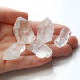 Cristal point 5 buc marimi diverse - cu  defecte - zgarieturi / ciobituri