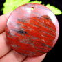 6708 - Pandantiv, jasp rosu, disc, 45x45x7mm