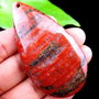 6712 - Pandantiv, jasp rosu, picatura, 63x34x7mm