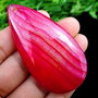6717 - Pandantiv, agata fuchsia, picatura,  61x32x8mm