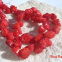 Garofite din pasta de coral rosie aprox 4-5x8-9 mm