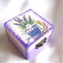 Cutie lemn decorata - lavanda -26105