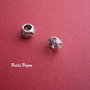 Margea tip Pandora din argint INDIA in model perforat cu floricele