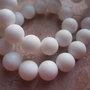 Agate albe mate, 12 mm