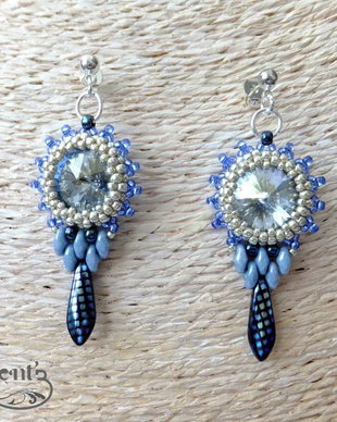 Celestite - cercei cu cristale Swarovski