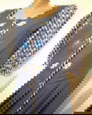 Rochie cu maneci in carouri