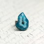 Midnight Nostalgia - Inel cu agata madagascar druzy  Teal potolit pe baza reglabila bronz