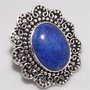 Inel placat cu argint si piatra lapis lazuli