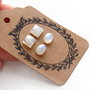 Set 2 perechi cercelusi Rainbow Moonstone si argint 925