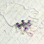 Colier elegant cu ametist, citrin si quartz cu elemente metalice argintate