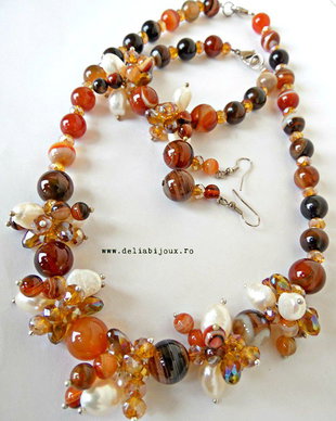 Set de bijuterii Cognac