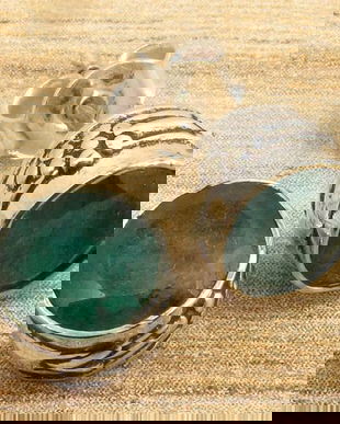 Ag211 - Cercei, argint 925, radacina de smarald