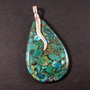 Ag046 - Pandantiv, argint 925, malachit in chryisocolla