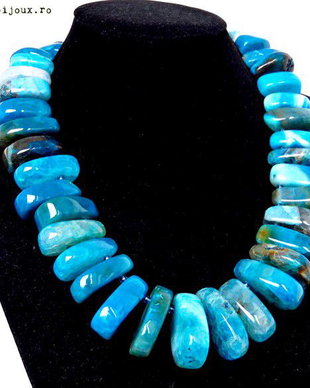 Colier agate albastre - Blue Sky