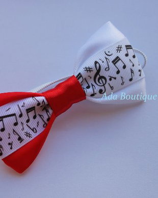 Mini papion-martisor cu note muzicale