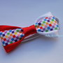 Mini papion-martisor cu patratele colorate