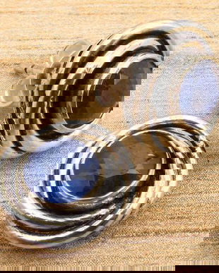 Ag220 - Cercei, argint 925, radacina de safir