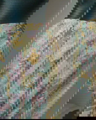 FUSTA PLISATA FLORAL