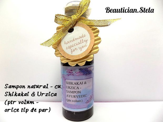 ,,SHIKAKAI & URZICA - SAMPON natural AYURVEDIC II (ptr. orice tip de par & VOLUM)