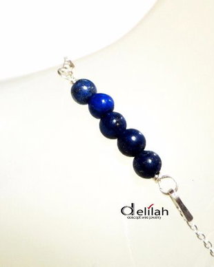 Bratara argint si lapis lazuli