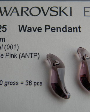 Pandantiv Swarovski - Wave 28 mm - 6525-ANTP