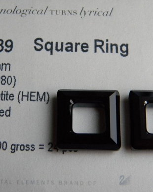 Pandantiv Swarovski - Square Ring 20 mm - 4439-HEM