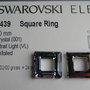 Pandantiv Swarovski - Square Ring 20 mm - 4439-VL