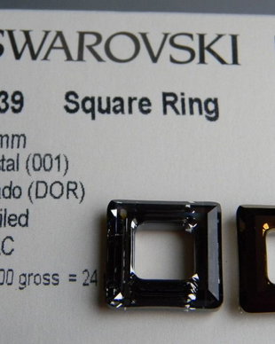 Pandantiv Swarovski - Square Ring 20 mm - 4439-DOR