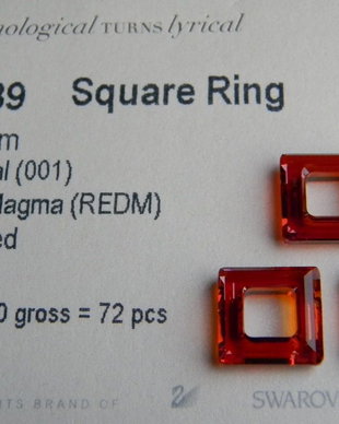 Pandantiv Swarovski - Square Ring 14 mm - 4439-RDM